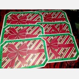Vintage tc Christmas present placemats